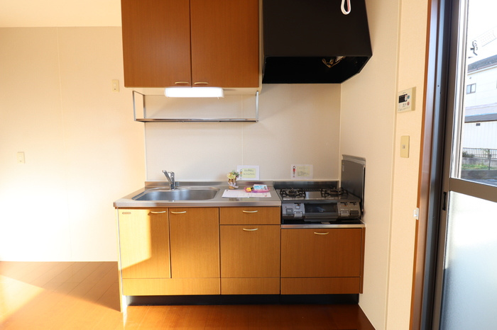 ほほえみABCDのキッチン|キッチン（2口ガスコンロ、グリル付）