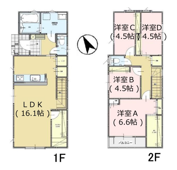 【間取り】 | 福岡市南区長住1丁目2期　3号棟（全4棟）【仲介手数料無料・0円】 | 平日、土日祝日もお好きな日時にご見学可能です。お気軽にお問合せ下さい。