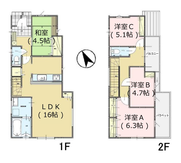 【間取り】 | 福岡市南区長住1丁目2期　4号棟（全4棟）【仲介手数料無料・0円】 | 平日、土日祝日もお好きな日時にご見学可能です。お気軽にお問合せ下さい。