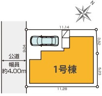 入間市東藤沢7期　新築戸建　グレースの区画図|3/19撮影