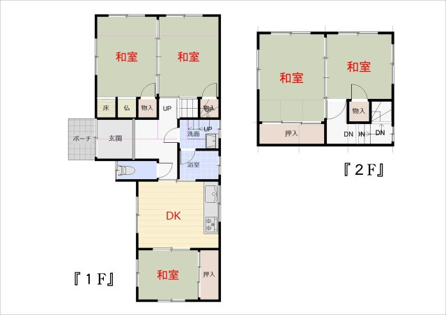 【間取り】 | 高知県高岡郡日高村下分　中古住宅