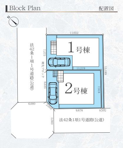 中央区由野台1丁目新築戸建て　1期1号棟の区画図|区画図「中央区由野台1丁目新築戸建て」