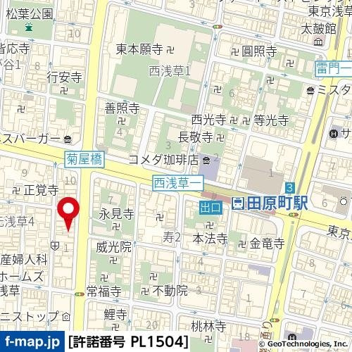 ＣＲＥＶＩＳＴＡ元浅草の地図