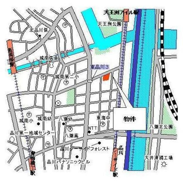 パークキューブ東品川の地図