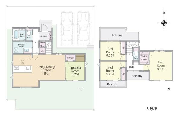 【間取り】 | 販売価格：８，４９０万円　間取り：４ＬＤＫ　空室（ご見学可能ですのでお気軽にお問合せ下さい）