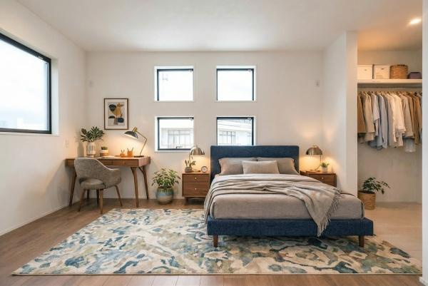 横浜市都筑区早渕１丁目の新築一戸建の洋室|※施工例
※CGにて、家具等の配置をしております。なお家具等は販売価格には含まれておりません。