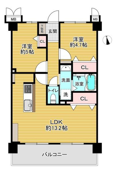 【間取り】 | リブコート鴫野