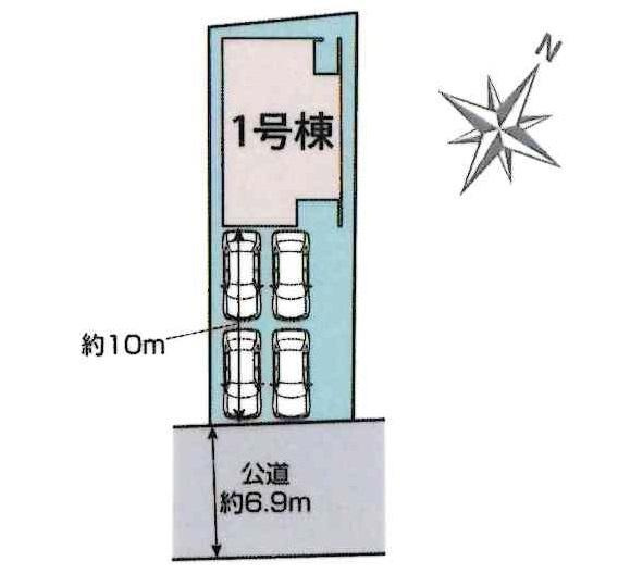 豊田市山之手9丁目　全1棟・1号棟の区画図|1号棟です。