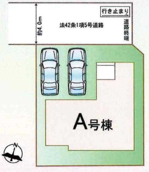 安城市古井町揚り登11番　全1棟・A号棟の区画図|A号棟です。
