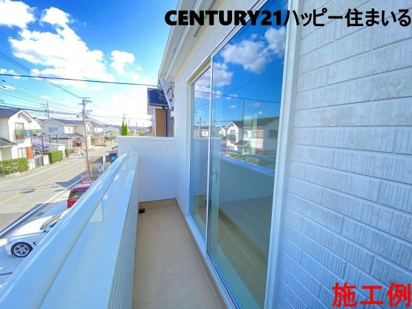 碧南市日進町2期　全3棟・1号棟のバルコニー|施工例