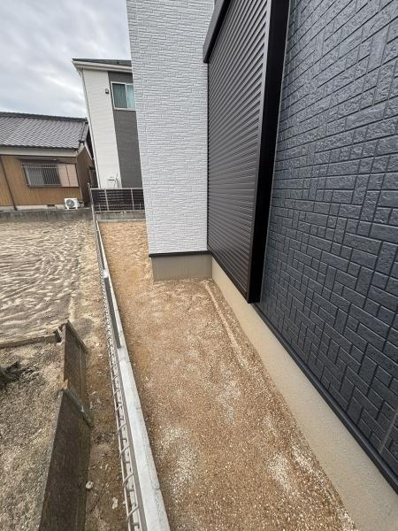 碧南市日進町2期　全3棟・2号棟の庭|遊びやＢＢＱなど、想像が膨らむお庭。
