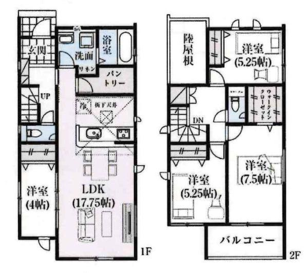 碧南市日進町2期　全3棟・3号棟の間取り|間取り図です