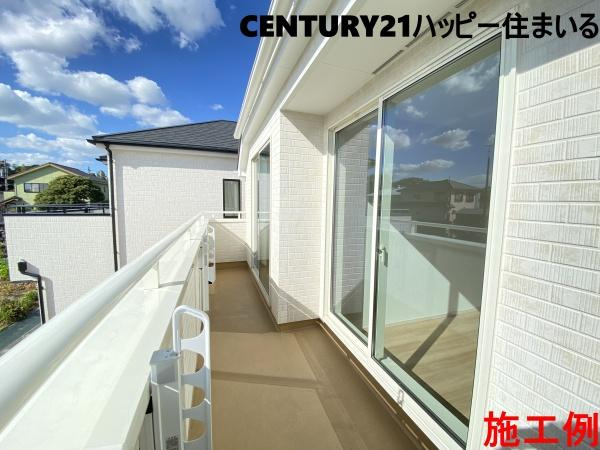 岡崎市細川町2期　全2棟・1号棟のバルコニー|施工例