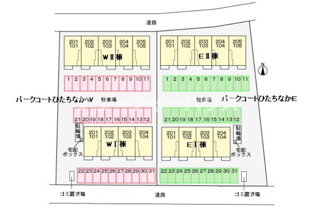 パークコートひたちなかＥⅡの区画図
