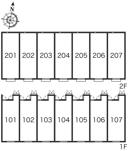柏市弥生町のアパートの駐車場|画像3