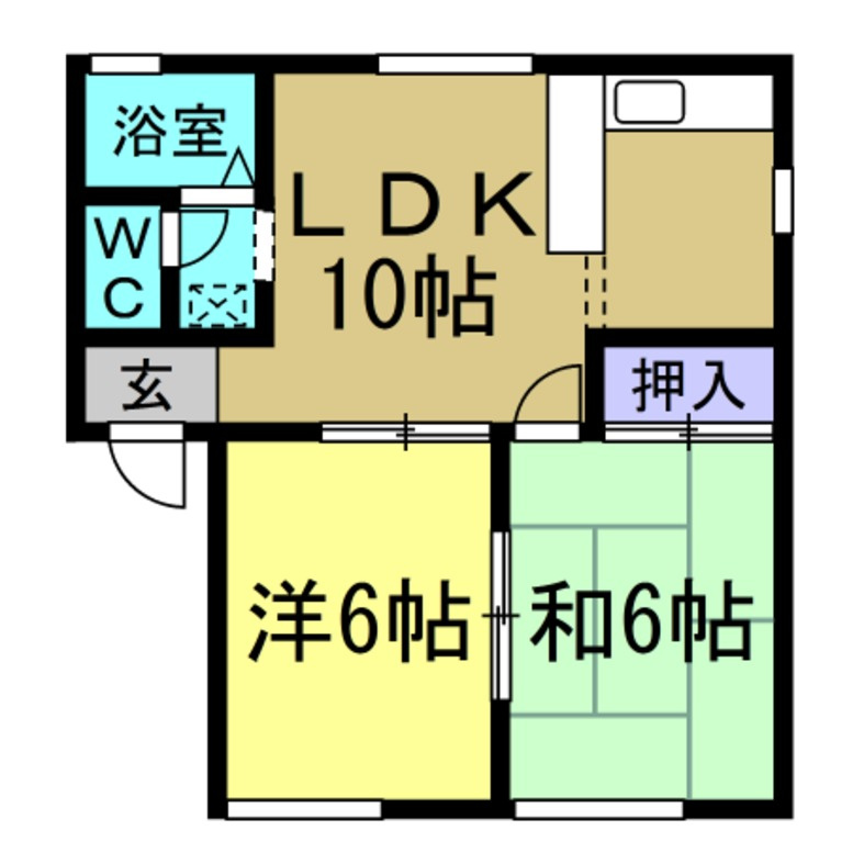 ゴールドハイツB棟の間取り