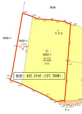 【区画図】 | 吉野町　売地　平屋用地　
