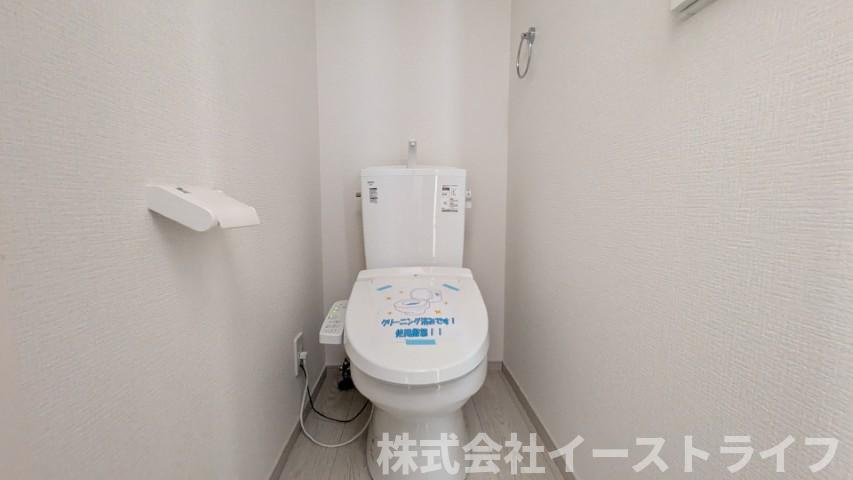 【新築戸建】　いわき市平中神谷1期　全4棟のトイレ|1号棟写真　1階と2階に完備されているので、朝の忙しい時間帯でも困りません！