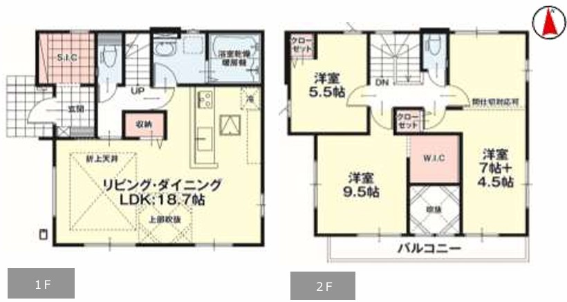 【新築戸建】　いわき市平中神谷1期　全4棟の間取り|3号棟の間取り図です