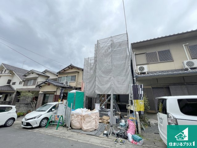 京都市山科区上花山桜谷　新築一戸建ての前面道路含む現地写真|現在建築中！落ち着いた街並みで新生活を始めることが出来そう！周辺の物件も併せてご紹介させて頂きます！