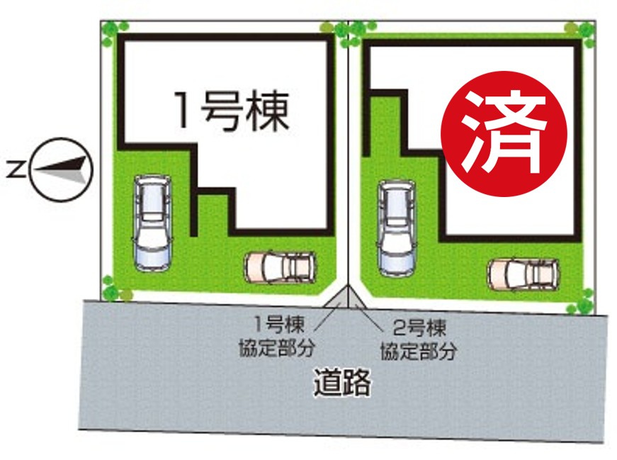 18(土)19(日)20(祝)現地説明会　東大阪市玉串町西　ラスト1邸の区画図|全２区画