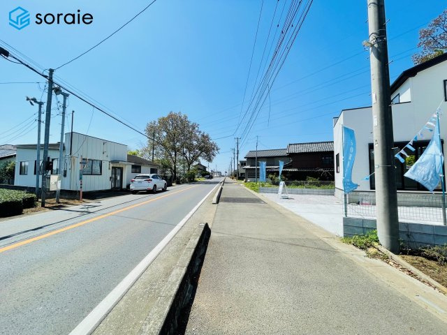 狭山市中新田1期　新築戸建の前面道路含む現地写真|4/11撮影