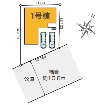 狭山市中新田1期　新築戸建の区画図