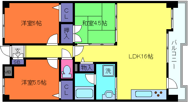 メゾンドカスカード六甲の間取り
