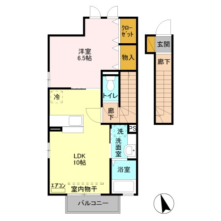 ラ・セゾン Ｂの区画図