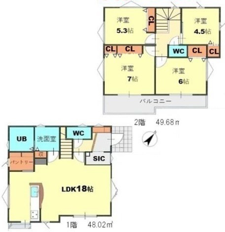 鶴ヶ島市上広谷　新築分譲　「鶴ヶ島駅」徒歩4分　敷地29坪　【杉下小学区】の間取り