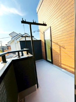 あきる野市草花　第5期　2号棟のバルコニー