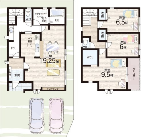 ♦富田林市錦織北　第2期　新築一戸建ての間取り|1号地