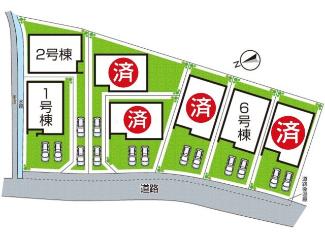 富田林市錦織北　第2期　新築一戸建ての区画図|全7区画