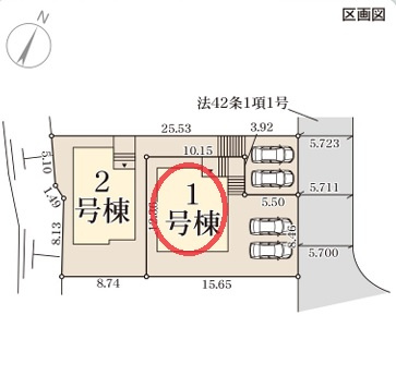 【区画図】 | リーブルガーデン奈良学園緑ケ丘１丁目 | 区画図