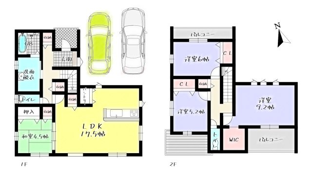 ーBloomーブルームー小倉南区津田新町1丁目4期　【小倉南区　新築戸建て】の間取り|ーBloomーブルームー小倉南区津田新町1丁目4期　【小倉南区　新築戸建て】