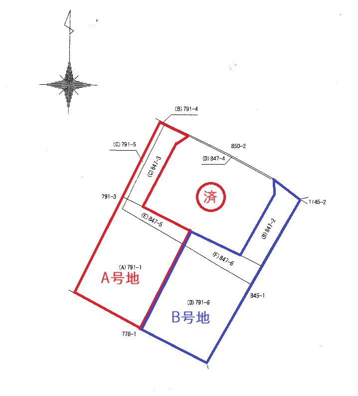 千曲市寂蒔の区画図