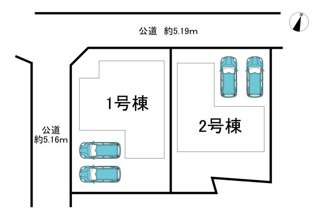 知多市八幡字深山口　全2棟　1号棟の区画図|全2区画分譲地♪