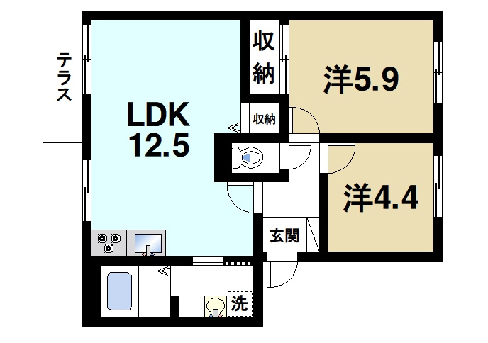 グリーンハイツ箕山の間取り