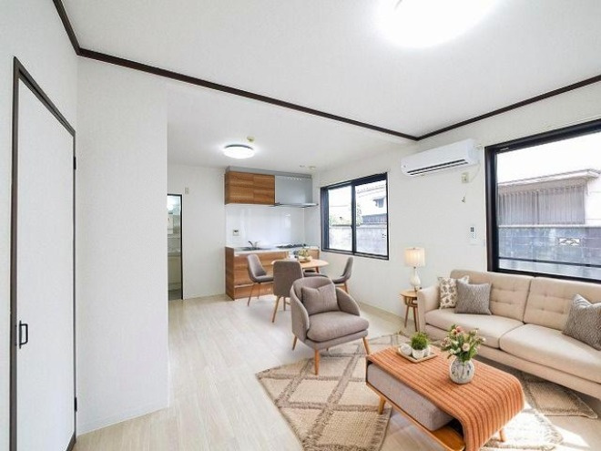 グリーンハイツ箕山の居間・リビング|CGで家具等を配置しもので家具等は含まれません