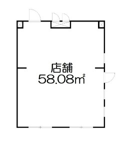 平塚市浅間町の店舗事務所の間取り