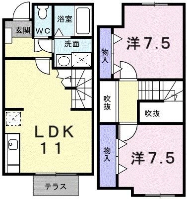 ニュークレストール光ケ丘の間取り