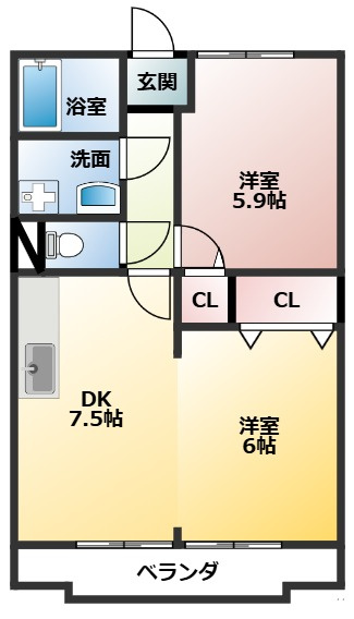 フジカハイツの間取り