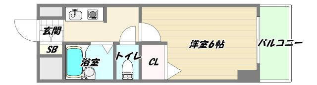 大阪市東淀川区下新庄３丁目の賃貸マンションの間取り