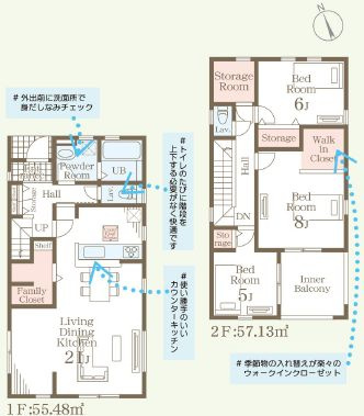 下野市小金井5丁目　第5　1号棟の間取り