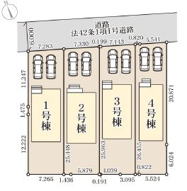 下野市小金井5丁目　第5　1号棟の区画図