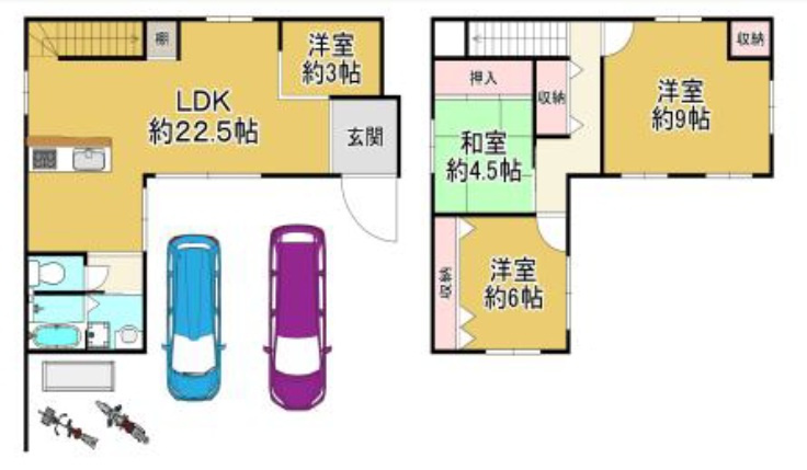 姫路市山吹1丁目　　中古戸建の間取り
