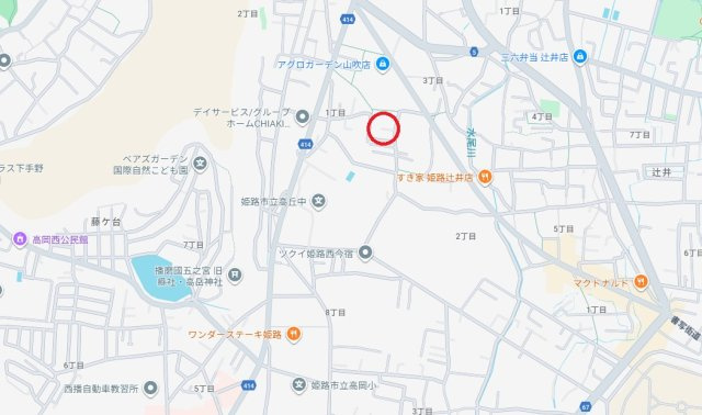 姫路市山吹1丁目　　中古戸建の地図