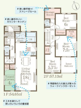 下野市小金井5丁目　第5　2号棟の間取り