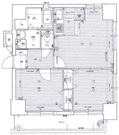 【間取り】 | リーガル新大阪第６ | 三方角部屋／全居室収納有／全室採光有／浴室窓有／室内改装予定／オートロック、宅配BOX有