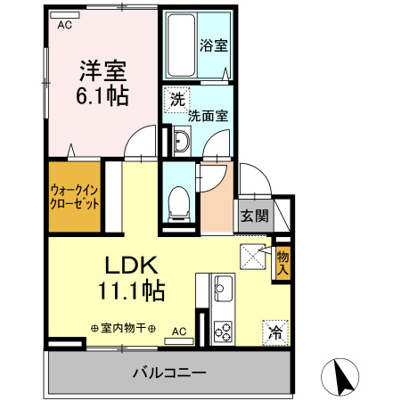 ひまわりⅡ B棟の間取り